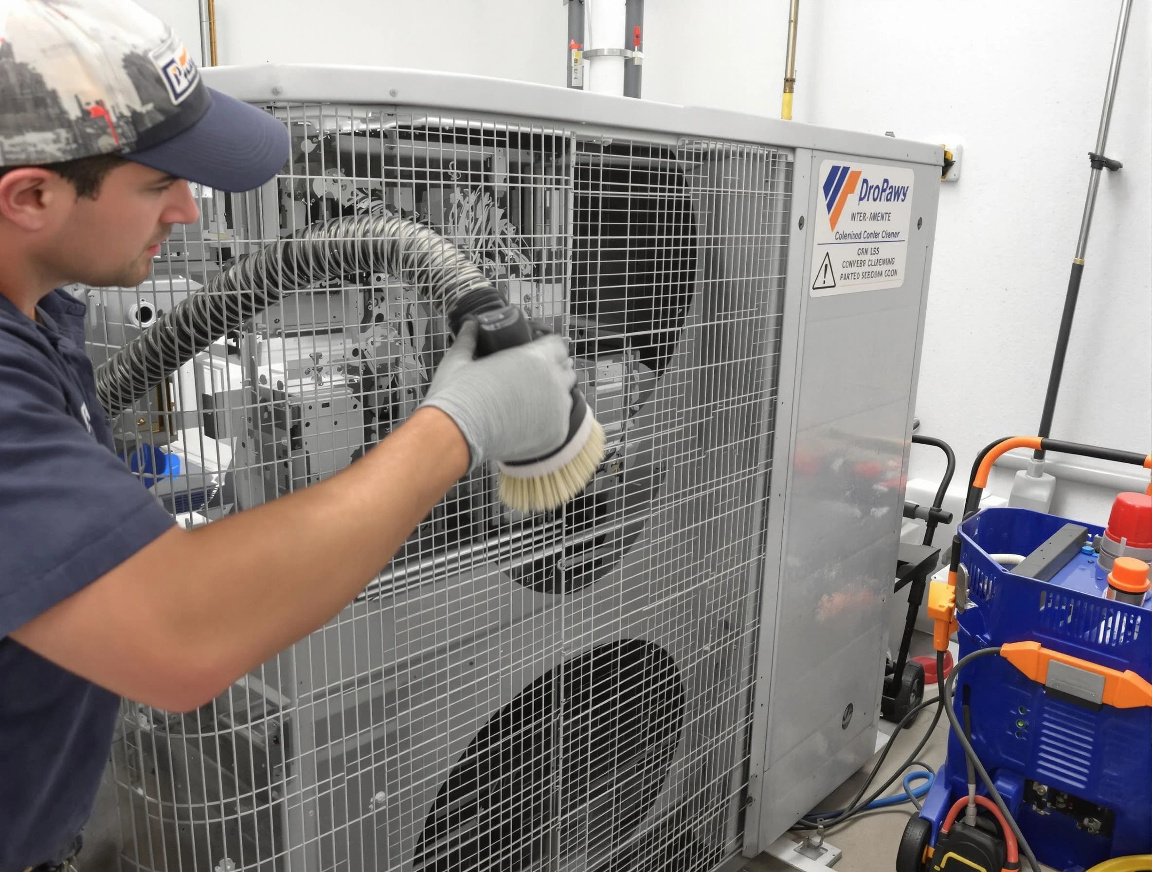 Phoenix Air Duct Cleaning specialist performing precision AC coil cleaning for improved system performance in Phoenix