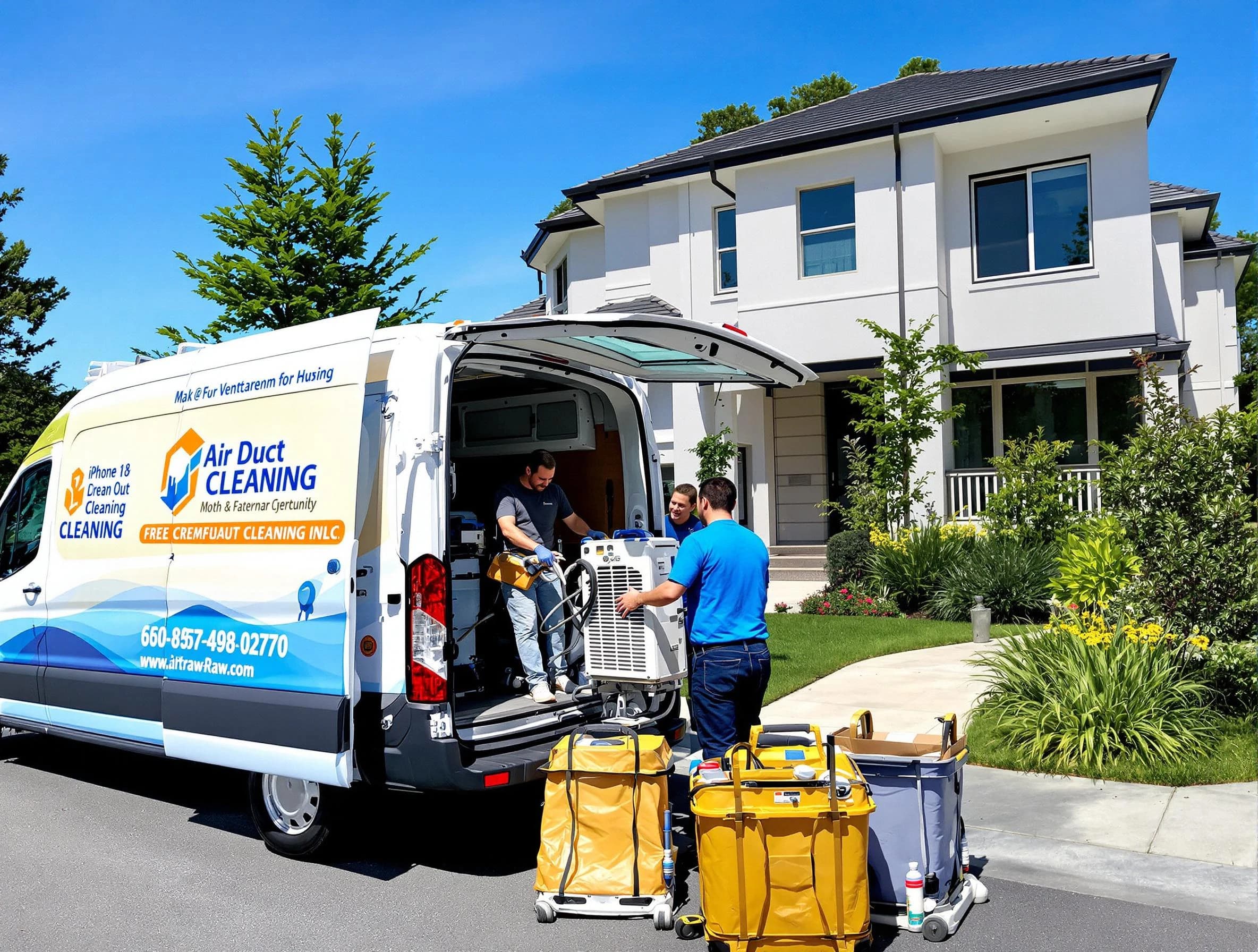 Phoenix Air Duct Cleaning technician performing professional air duct cleaning in Phoenix