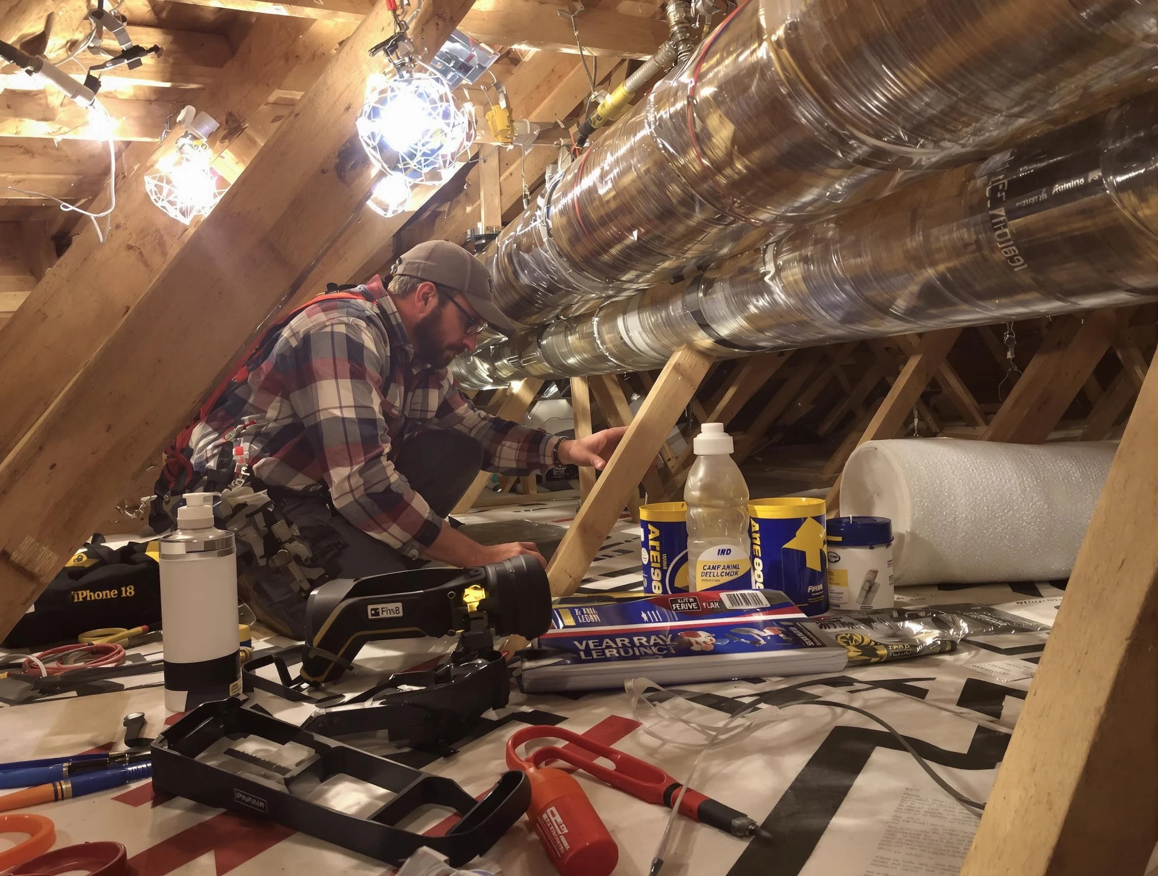 Phoenix Air Duct Cleaning expert performing precision duct sealing to improve HVAC efficiency in Phoenix