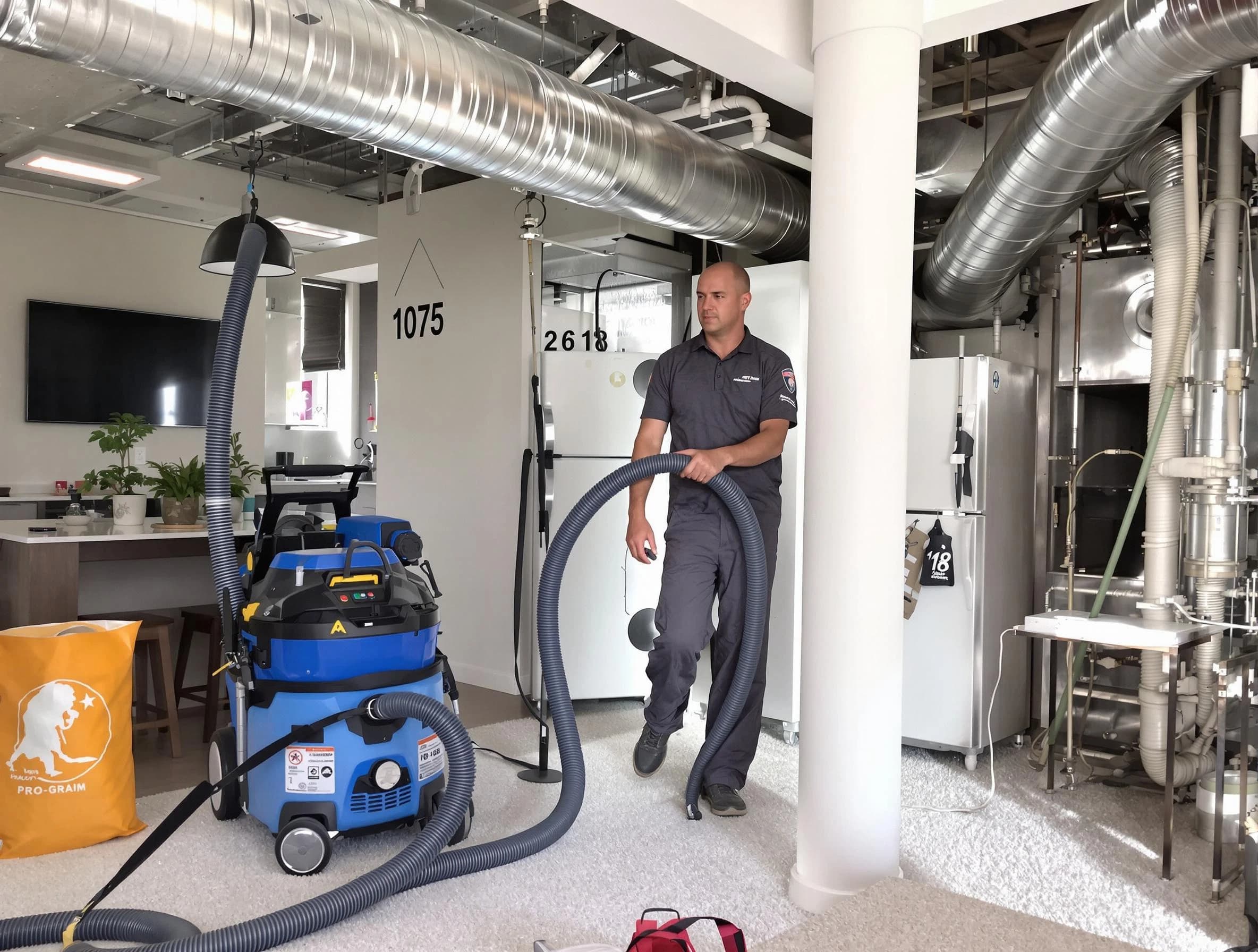 Phoenix Air Duct Cleaning expert performing detailed indoor duct cleaning for improved air quality in Phoenix