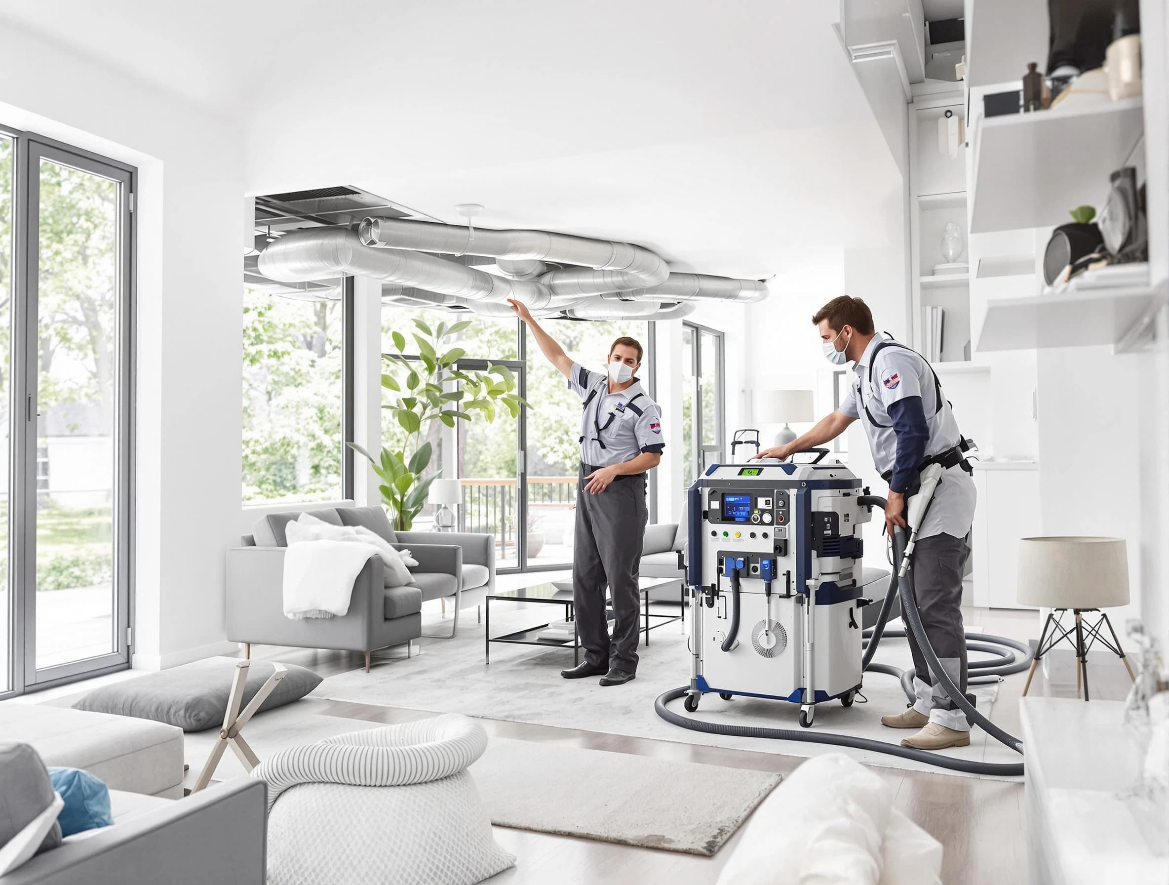 Phoenix Air Duct Cleaning professional conducting pure air duct cleaning with state-of-the-art equipment in Phoenix