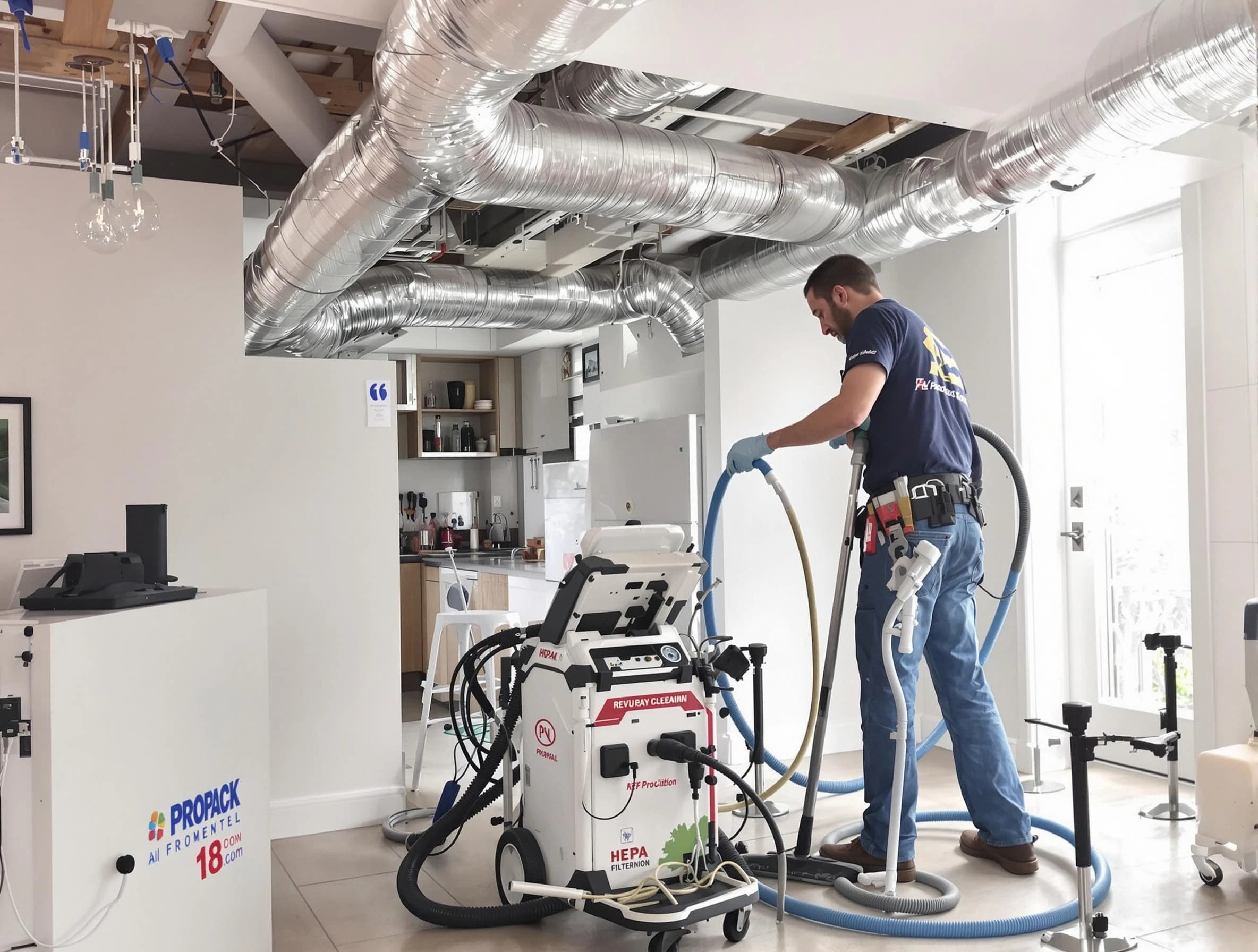 Phoenix Air Duct Cleaning technician performing advanced pure duct cleaning with specialized equipment in Phoenix