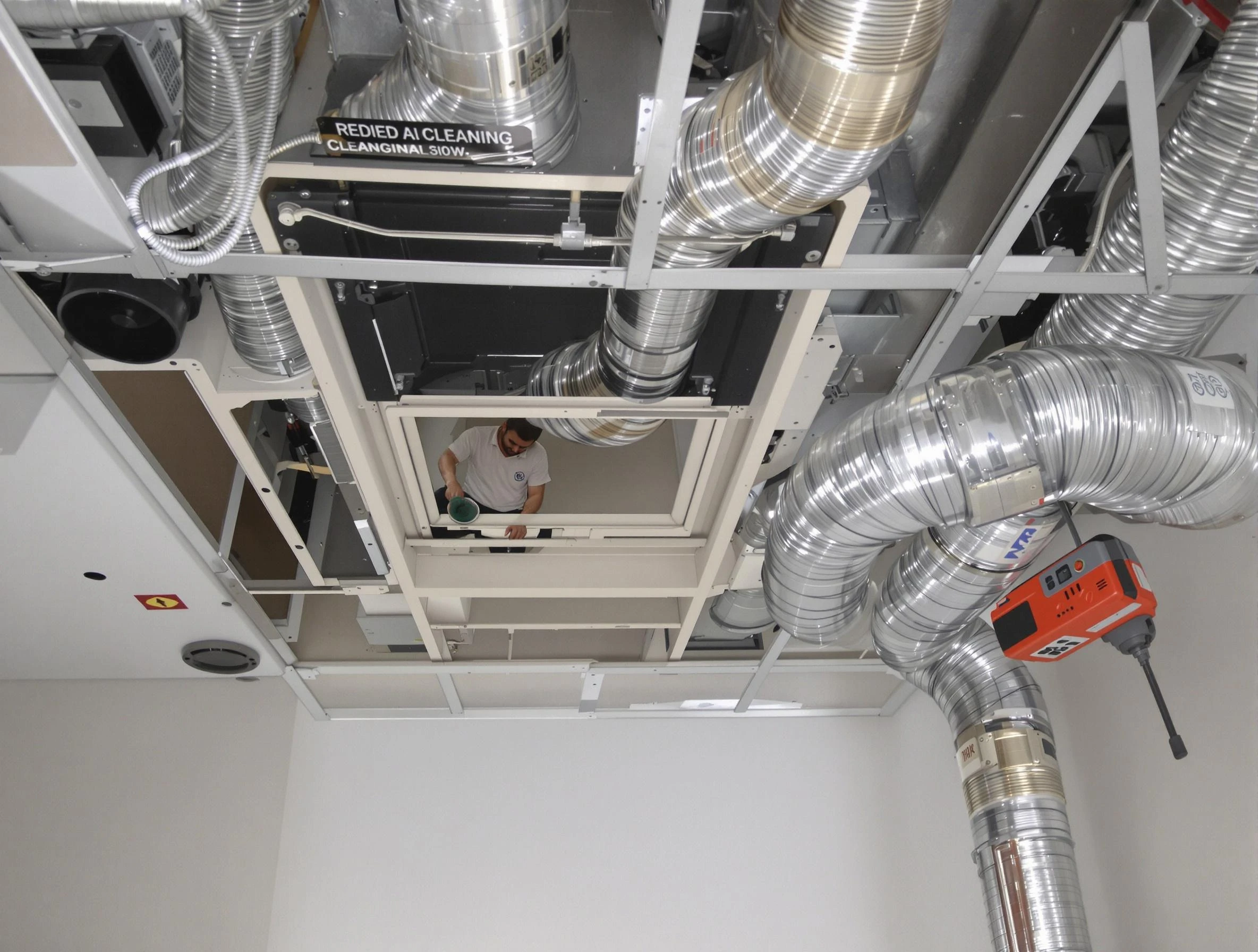 Phoenix Air Duct Cleaning technician performing detailed central duct system cleaning in Phoenix