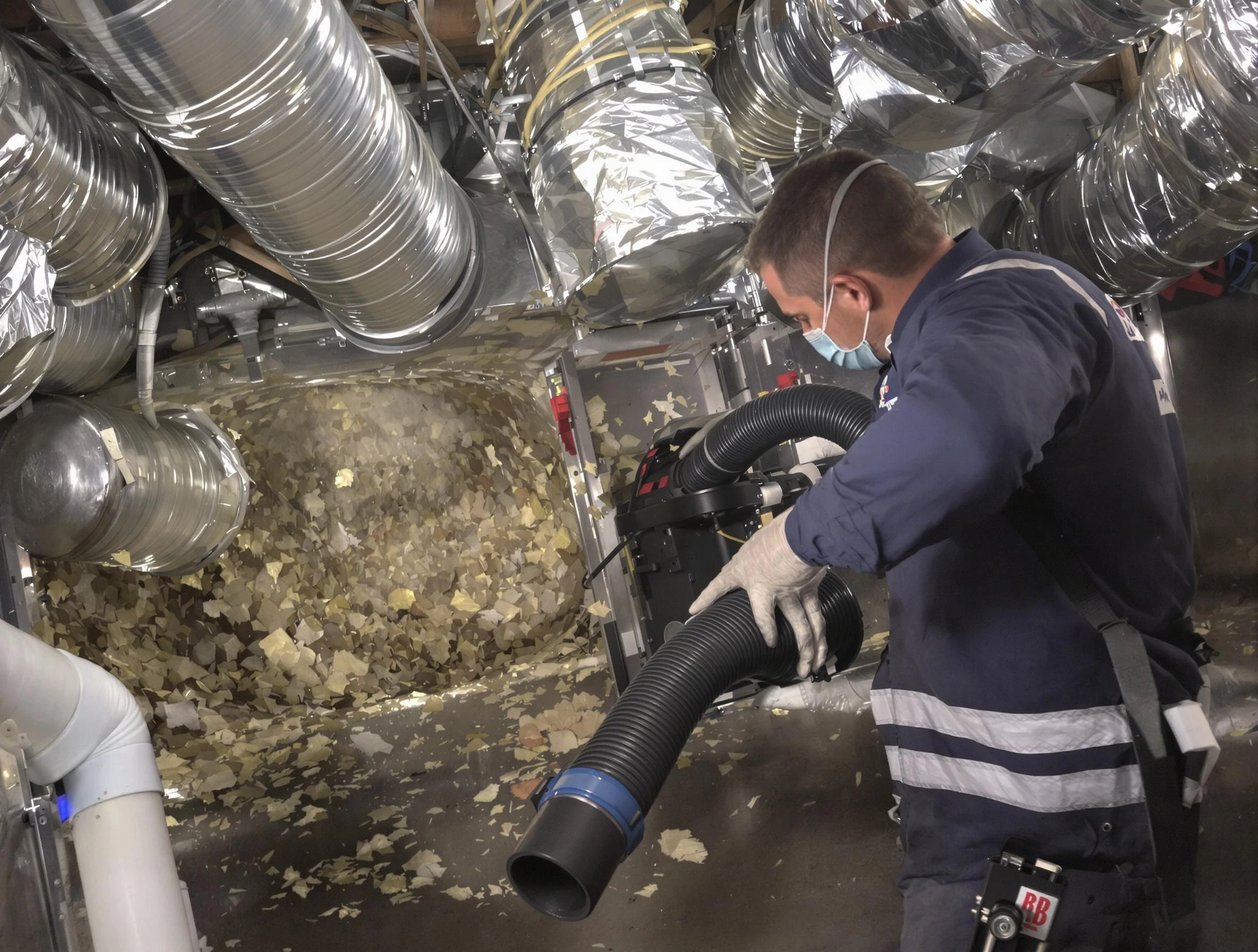 Phoenix Air Duct Cleaning specialist operating negative pressure cleaning equipment for thorough duct maintenance in Phoenix