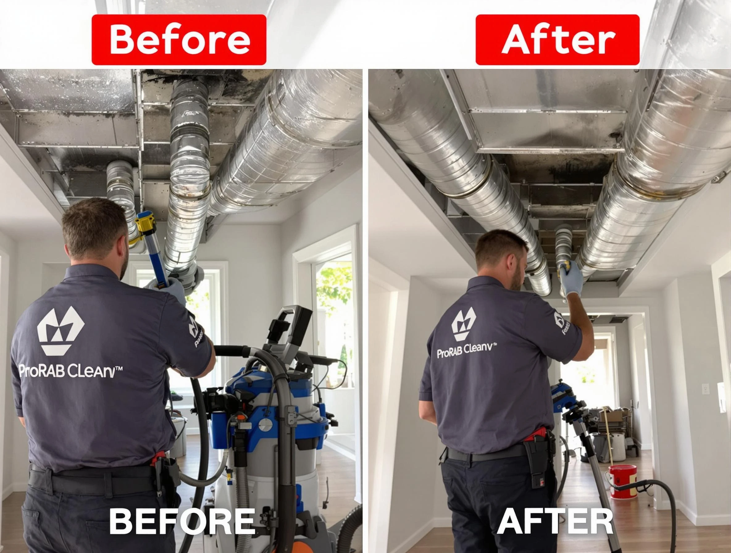 Phoenix Air Duct Cleaning expert performing thorough residential duct cleaning in a Phoenix home